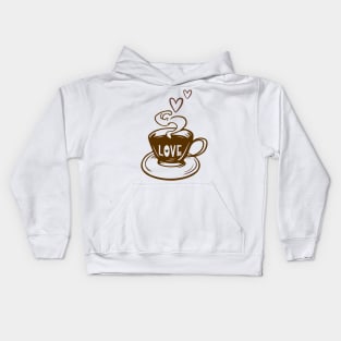 I Love Coffee Kids Hoodie